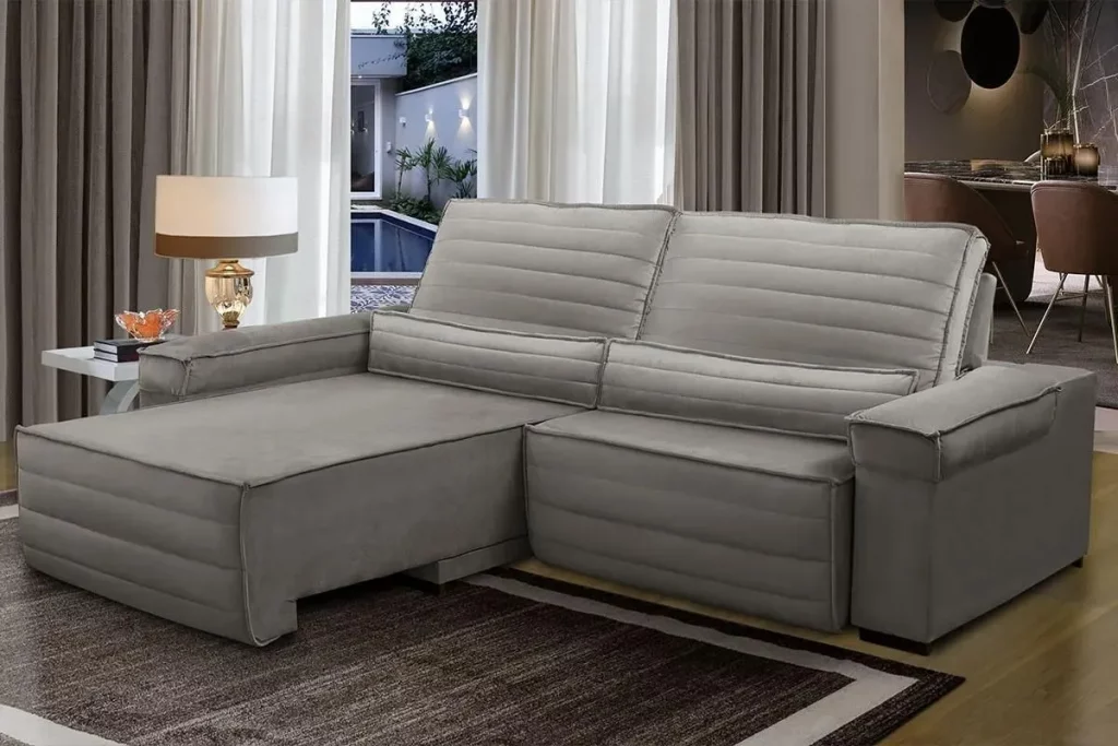 5 Modelos de Sofás para transformar sua sala em 2024
sofá com chaise longue reclinavel